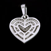 Womens 10k White & Rose Gold Heart Pendant 1.45 CTW Natural Diamonds 2gms Charm